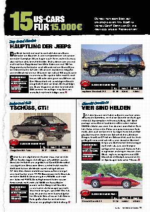 15 Us-Cars für 15. 000 €