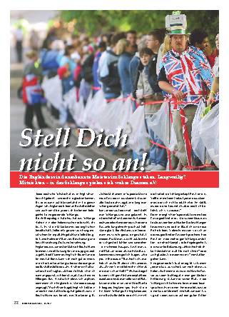 Schlange stehen in England