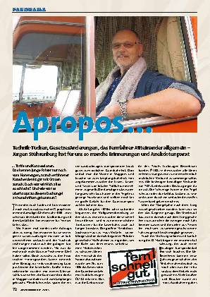 Jürgen Stührenberg erinnert sich: Tarife und Konzessionen