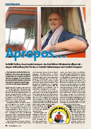 Jürgen Stührenberg erinnert sich: Konzessionen