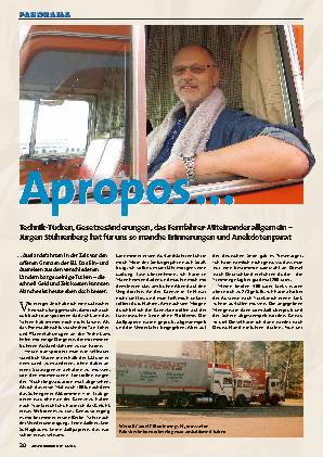 Jürgen Stührenberg erinnert sich: Auslandsfahrten