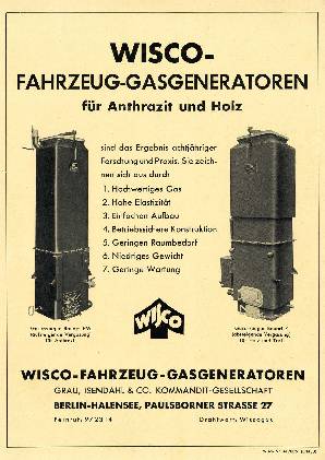 WISCO-Fahrzeug-Gasgeneratoren