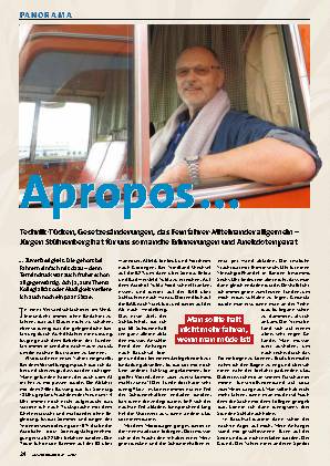 Jürgen Stührenberg erinnert sich: Zuverlässigkeit
