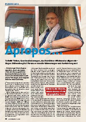 Jürgen Stührenberg erinner sich: Fahrermangel