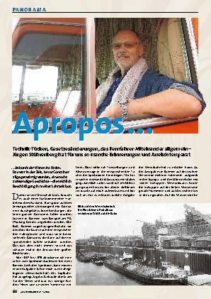 Jürgen Stührenberg erinnert sich: Ankunft der Waren im Hafen