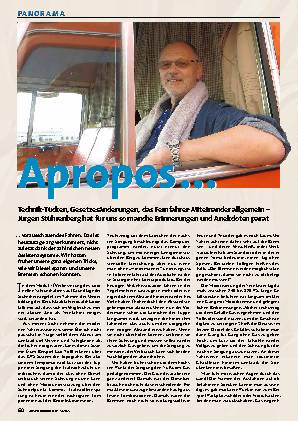 Jürgen Stührenberg erinnert sich: vorausschauendes Fahren
