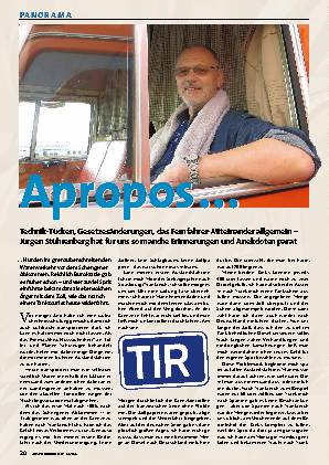 Jürgen Stührenberg erinnert sich: grenzüberschreitender Warenverkehr