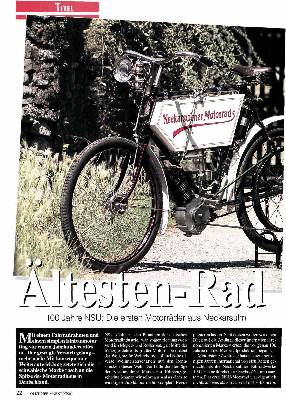 100 Jahre NSU: Die ersten Motorräder aus Neckarsulm