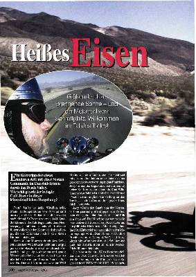 Jühende Hitze, brennende Sonne - urL jeln Motorrad vom Schrottplatz. Willkommen im Tal des Todes!