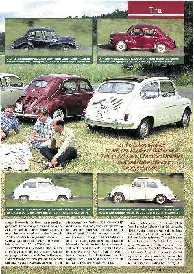 Vier Volks-Wagen der späten Fünfziger