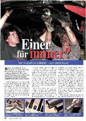 Der Auspuff aus Edelstahl - zum Selberbauen