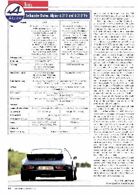 Herausgelöst aus dem Schatten der Vorgängerin: Alpine A 310