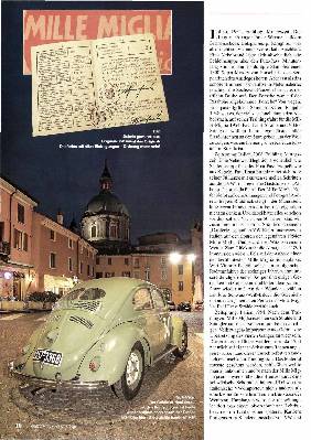 Mit dem legendäre Käfer auf den Spurer der Mille Miglia