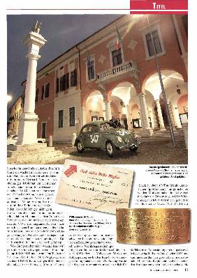 Mit dem legendäre Käfer auf den Spurer der Mille Miglia