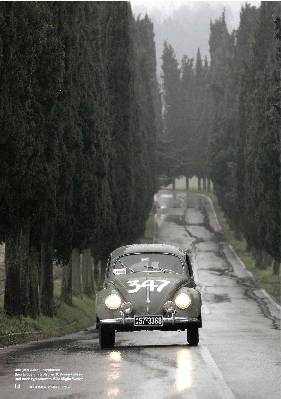 Mit dem legendäre Käfer auf den Spurer der Mille Miglia