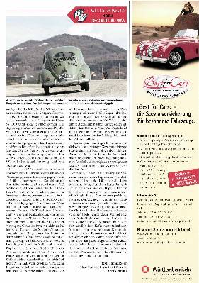 Mit dem legendäre Käfer auf den Spurer der Mille Miglia