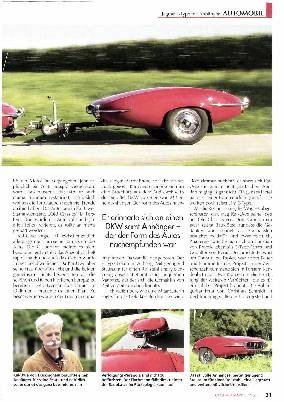 Jaguar E-Type mit Anhänger 