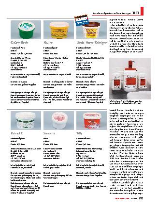 Handwaschpasten und Handreiniger