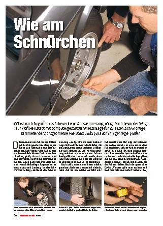 Sturz und Spur prüfen