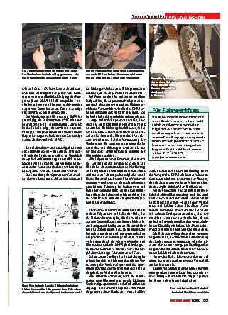 Sturz und Spur prüfen