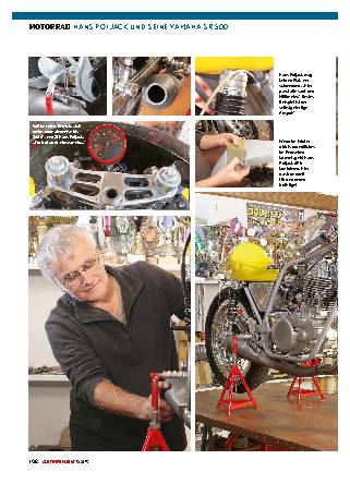 Hans Poljack und seine Yamaha SR 500