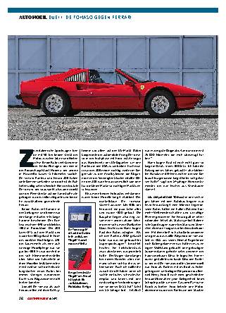 Duell: De Tomaso gegen Ferrari