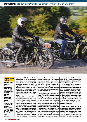 Brough Superior SS 100 gegen Vincent Black Shadow