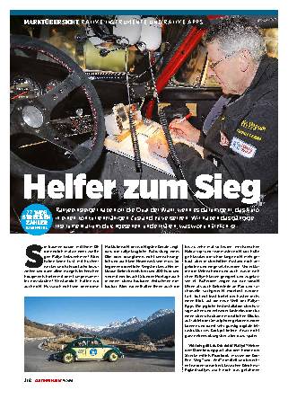 Rallye-Instrumente und Rallye-Apps