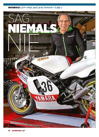 Sepp Hage und seine Yamaha TZ 500 J