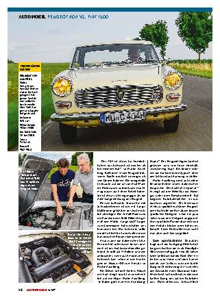 Peugeot 404 vs. Fiat 1500