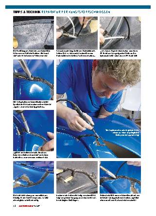 Reparatur per Kunststoffschweissen