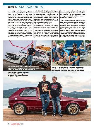 Im Golf L zum GTI-Treffen