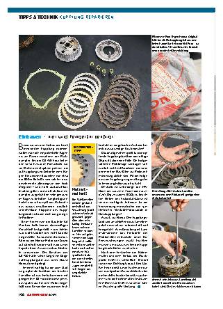 Motorrad Kupplung reparieren