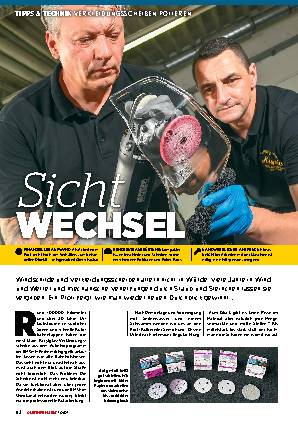 Verkleidungsscheiben polieren