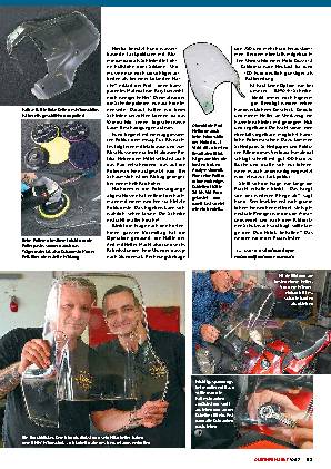 Verkleidungsscheiben polieren