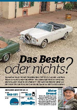 Rolls-Royce Corniche und Mercedes-Benz 280 SE 3.5