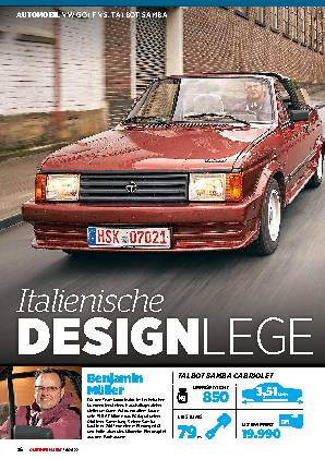 VW Golf vs. Talbot Samba