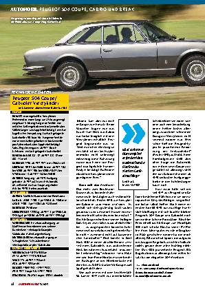 Peugeot 504 Coupé, Cabrio und Break