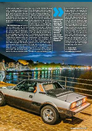 Heimweg im Fiat X1/9 Bertone