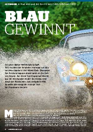 Alpine A110 und die Rallye-Weltmeisterschaft 1973