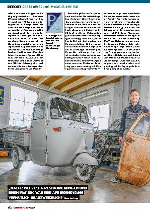Restaurierung Piaggio Ape 150