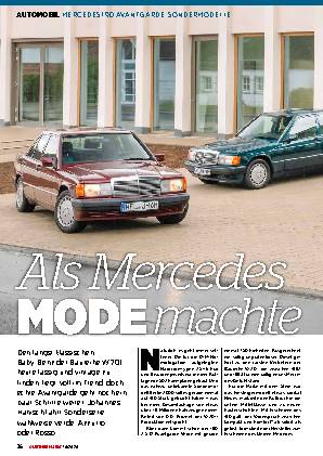 Mercedes 190 Avantgarde-Sondermodelle