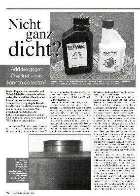 Additive gegen Ölverlust