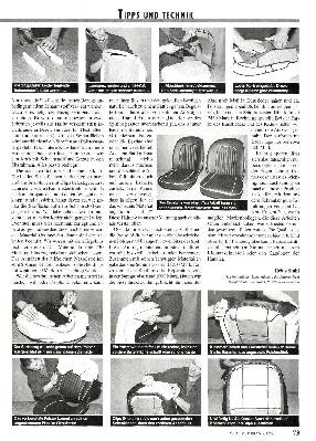 Autositze restaurieren, Teil 2: Sitze selbst neu polstern und beziehen