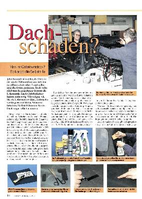 Schäden im Cabrioverdeck
