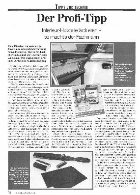 Interieur-Holzteile lackieren