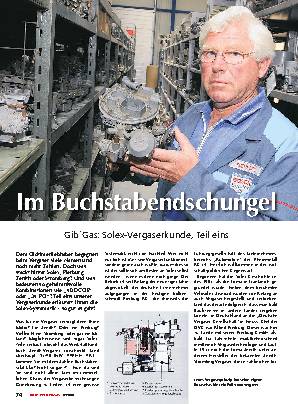 Solex-Vergaserkunde, Teil eins