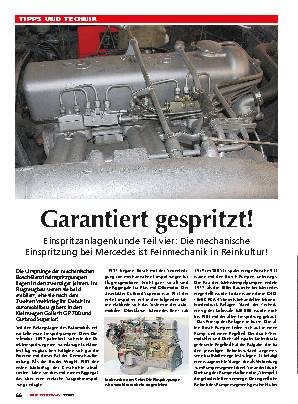 Einspritzanlagen, Teil 4: mechanische Einspritzung