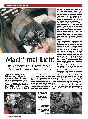 Lichtmaschinen, Teil 2