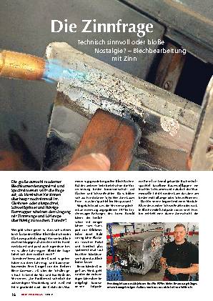 Blechbearbeitung mit Zinn